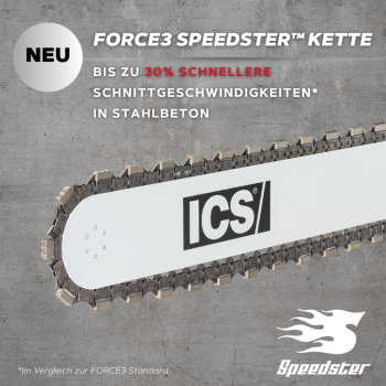 Preview: Betonkettensäge ICS Cardi CD35-230V-WL Coccodrillo CD35 30 cm mit Diamantkette ICS Force3-29 Speedster Kette